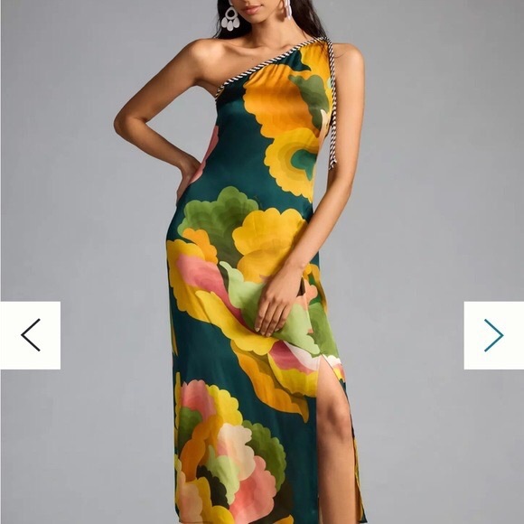 One-Shoulder Farm Rio x Anthropologie Multicolor Dress - Picture 3 of 15